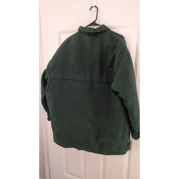 Eddie Bauer Vintage Mens Green Chore Coat Barn Coat Jacket, Large, Down Filled - Picture 5 of 9